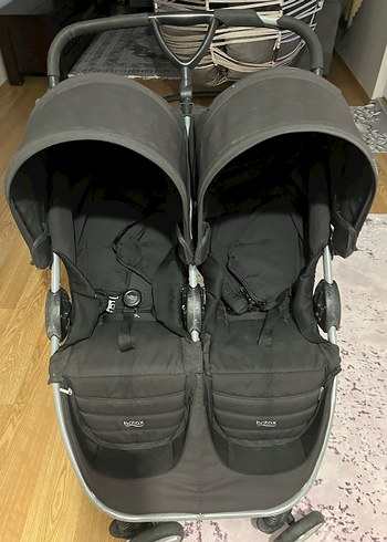 Gri Siyah b-ritax marka ikiz bebek arabası - Görsel 4