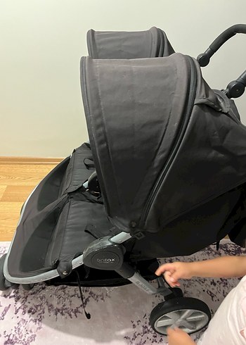 Gri Siyah b-ritax marka ikiz bebek arabası - Görsel 2