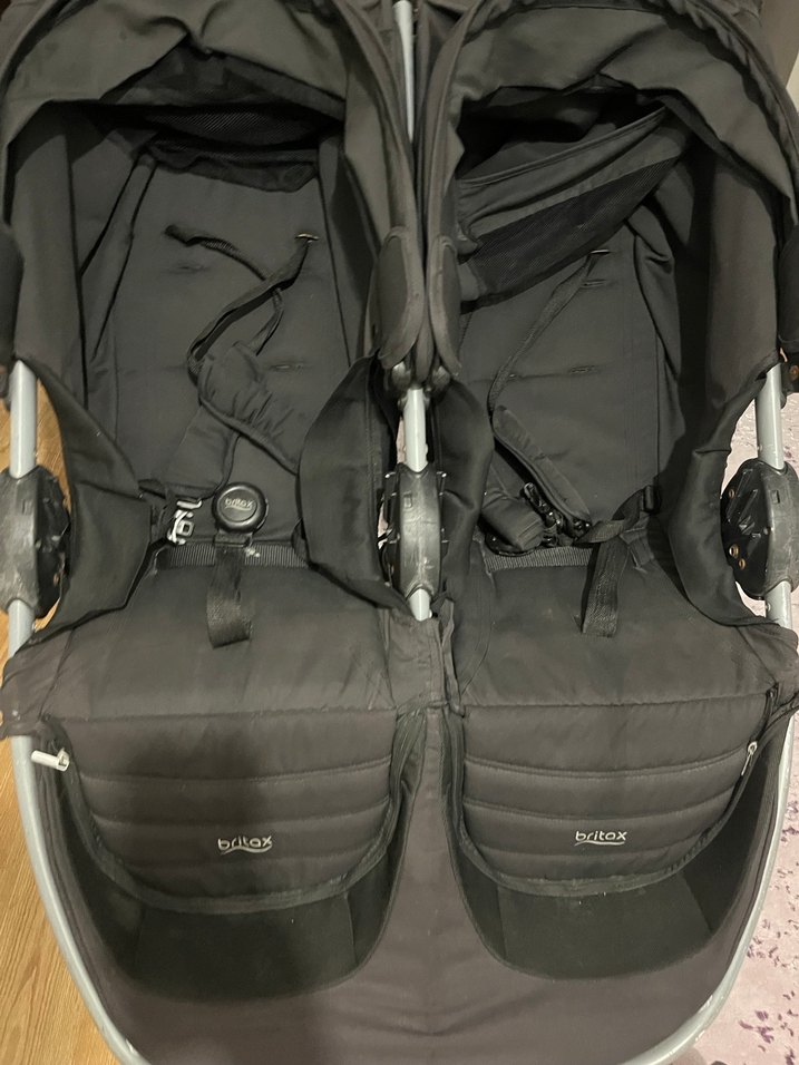 Gri Siyah b-ritax marka ikiz bebek arabası - Görsel 5