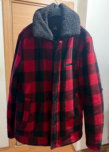 Kırmızı Siyah Kareli Mavi Ceket - Görsel 4