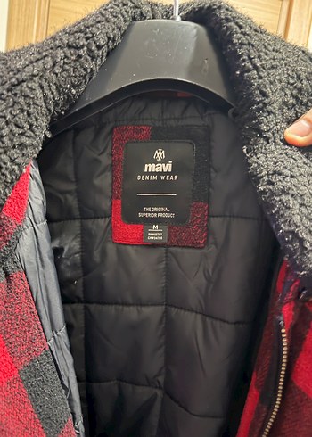 Kırmızı Siyah Kareli Mavi Ceket - Görsel 5