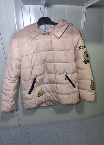 Pembe Kısa Kadın Mont - Görsel 2