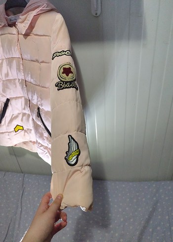 Pembe Kısa Kadın Mont - Görsel 3