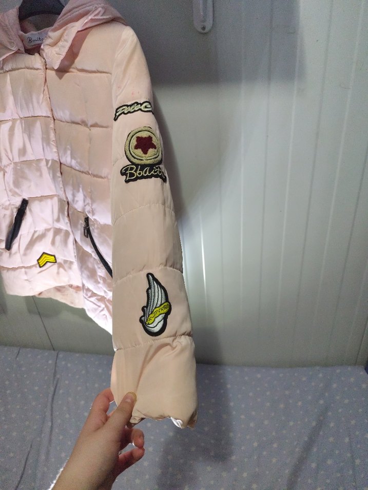 Pembe Kısa Kadın Mont - Görsel 3