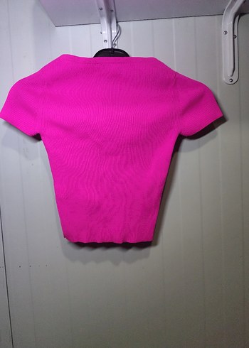 Kızlar İçin Kısa Kollu Pembe Streetwear Tişört - Görsel 2