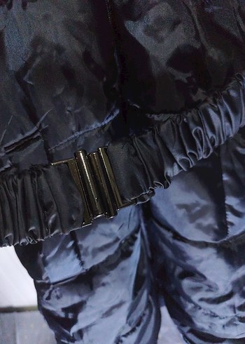 Fermuarlı Lacivert Midi Mont - Görsel 4