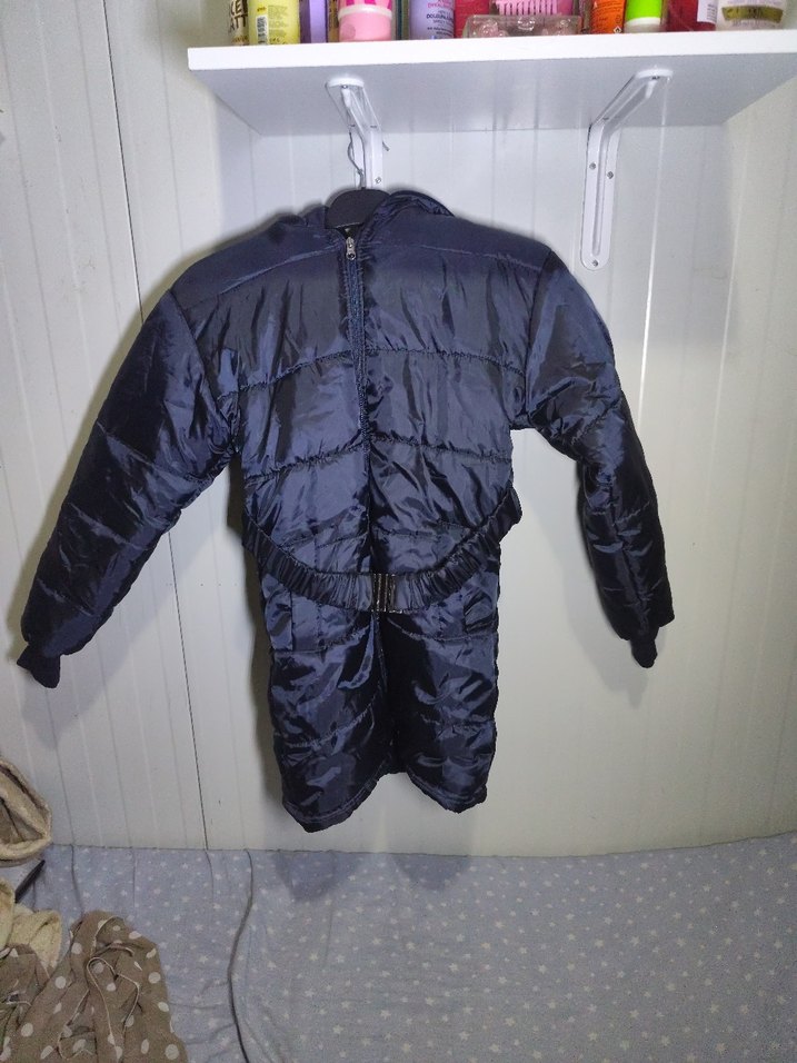 Fermuarlı Lacivert Midi Mont - Görsel 2