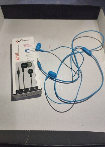 Renkli Mavi Kulak İçi Kulaklık - Görsel 2