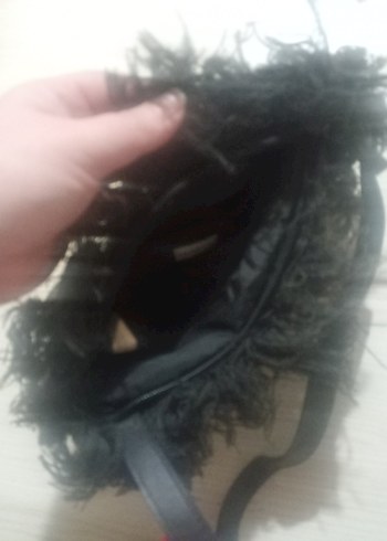 Siyah Örgü Kadın Çanta - Görsel 3