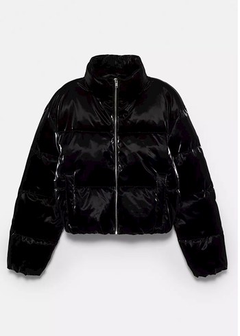 Pull & Bear Parlak Şişme Ceket - S Beden - Görsel 5