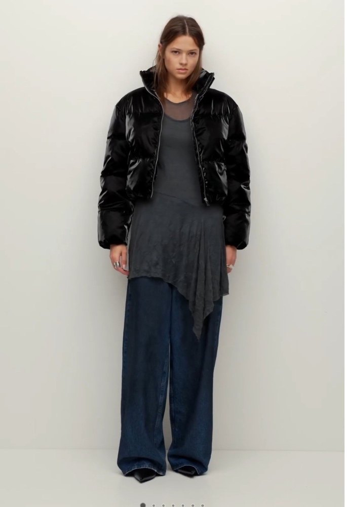 Pull & Bear Parlak Şişme Ceket - S Beden - Görsel 2