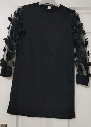 Uzun Kollu Siyah çoçuk Elbisesi - Görsel 2