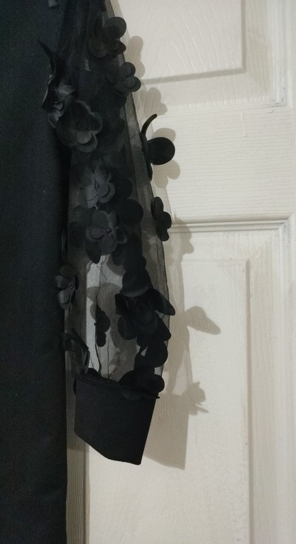 Uzun Kollu Siyah çoçuk Elbisesi - Görsel 3