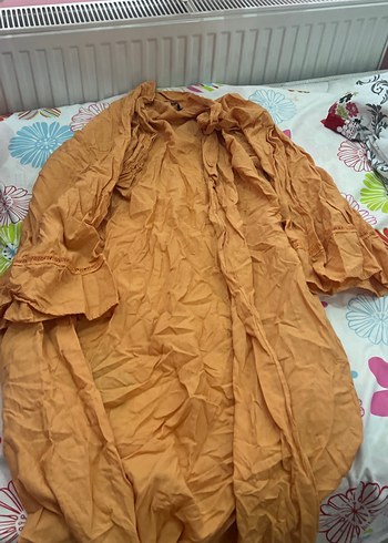 Bej Uzun Kollu Düz Hemşire Sabahlığı - Görsel 2