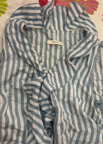 Mavi Çizgili Uzun Elbise - Görsel 2