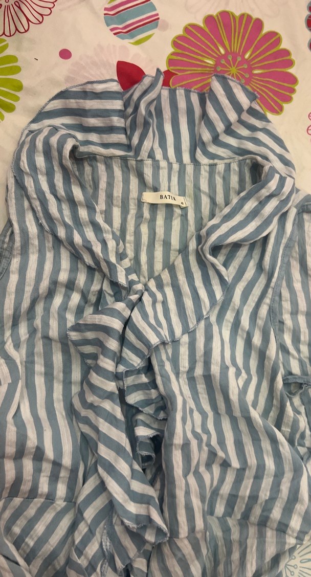 Mavi Çizgili Uzun Elbise - Görsel 2