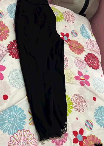 Siyah Elastik Belli taşlı Pantolon - Görsel 9