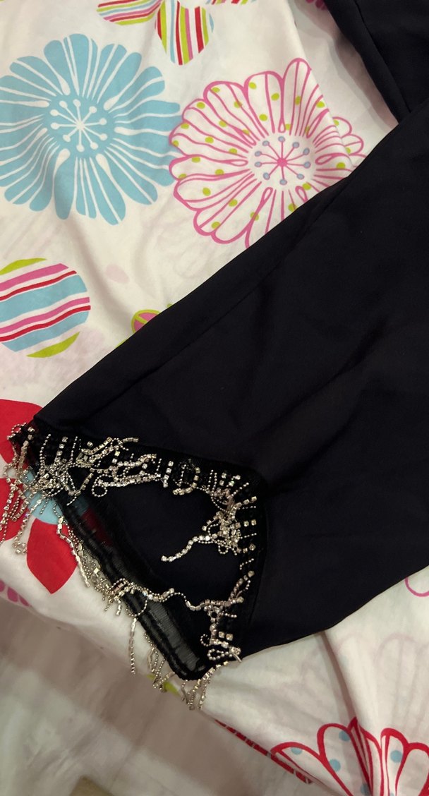 Siyah Elastik Belli taşlı Pantolon - Görsel 5