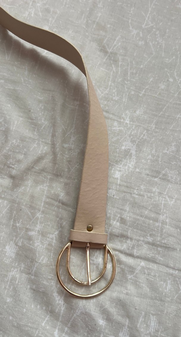 Krem renk kemer - Görsel 2