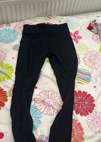 Siyah Elastik Kadın Tayt - Görsel 2