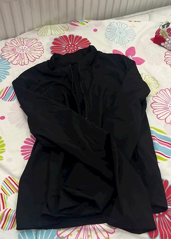 Siyah Fermuarlı Yüksek Yakalı Kadın Ceket - Görsel 2