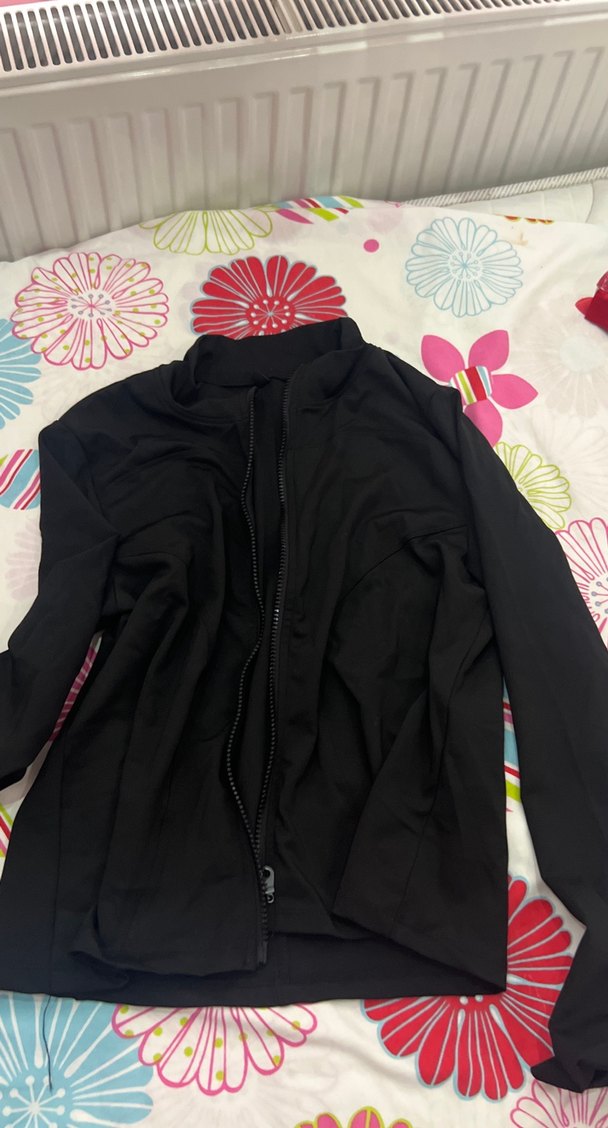 Siyah Fermuarlı Yüksek Yakalı Kadın Ceket - Görsel 3