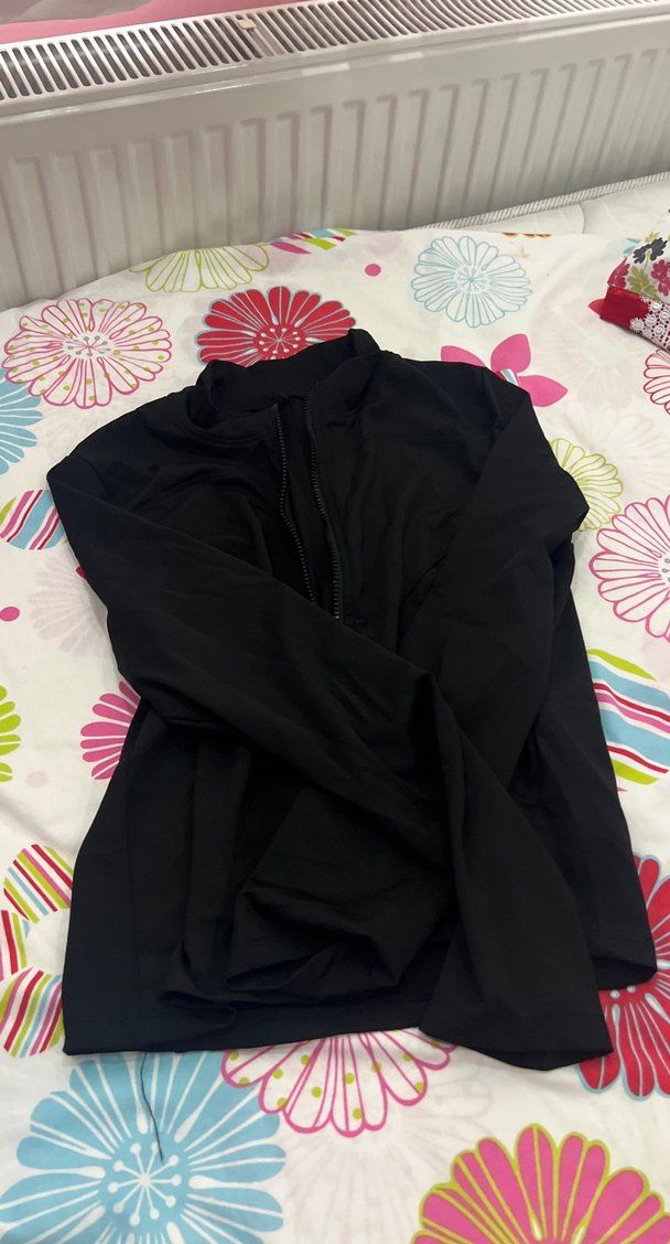 Siyah Fermuarlı Yüksek Yakalı Kadın Ceket - Görsel 2