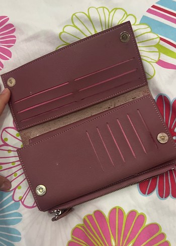 Bordo Deri Fermuarlı Kadın Cüzdanı - Görsel 4