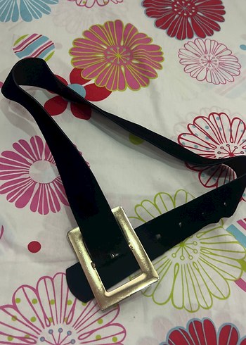 Kadın Siyah Deri Tokalı Kemer - Görsel 2