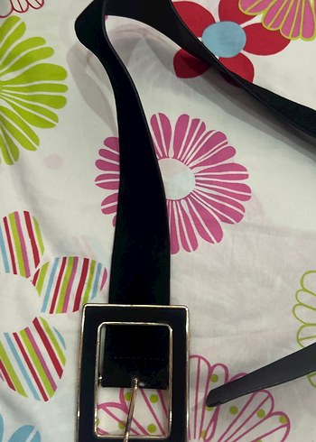 Kadın Siyah Deri Tokalı Kemer - Görsel 3