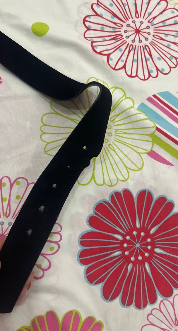 Kadın Siyah Deri Tokalı Kemer - Görsel 4