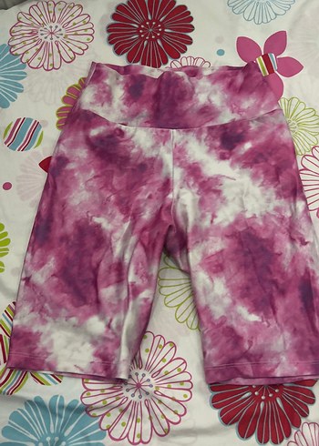 Kadın Pembe Tie-Dye Renkli tayt - Görsel 2