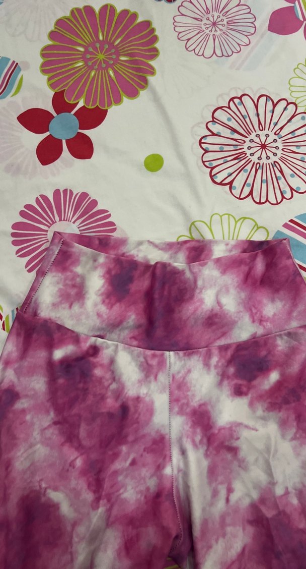 Kadın Pembe Tie-Dye Renkli tayt - Görsel 3