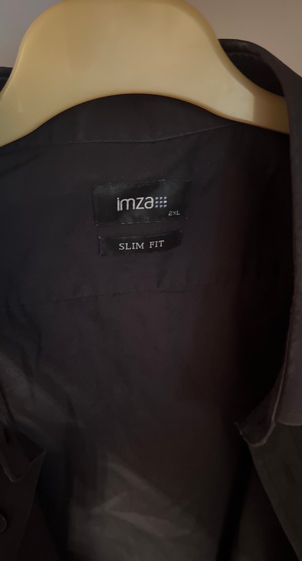 Siyah Erkek Düğmeli Uzun Kollu Gömlek - Görsel 2
