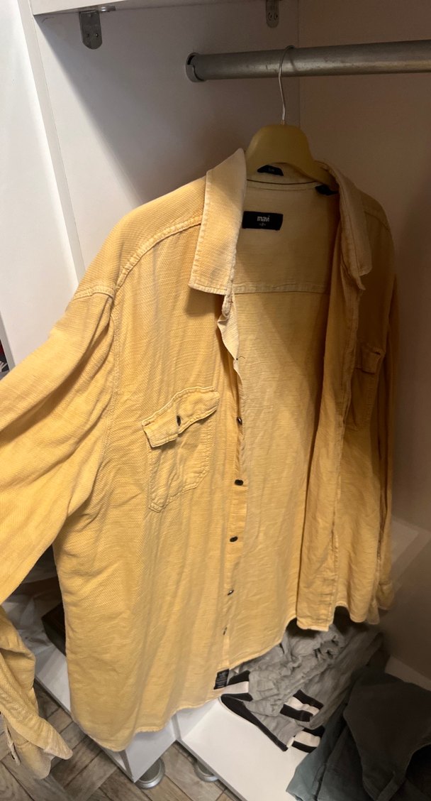 Mavi marka Sarı Pamuklu Düğmeli Erkek Gömlek - Görsel 4