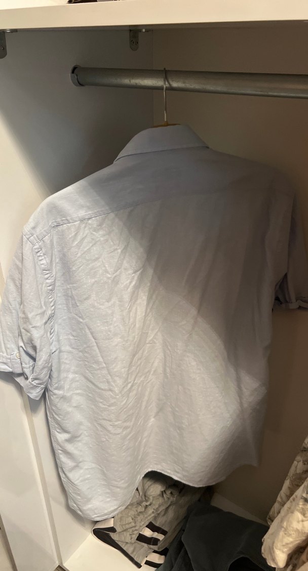 İmza Erkek mavi Keten Kısa Kollu Gömlek - Görsel 5