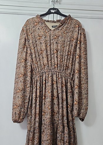 Uzun Kol Renk Geçişli Bohem Elbise - Görsel 3