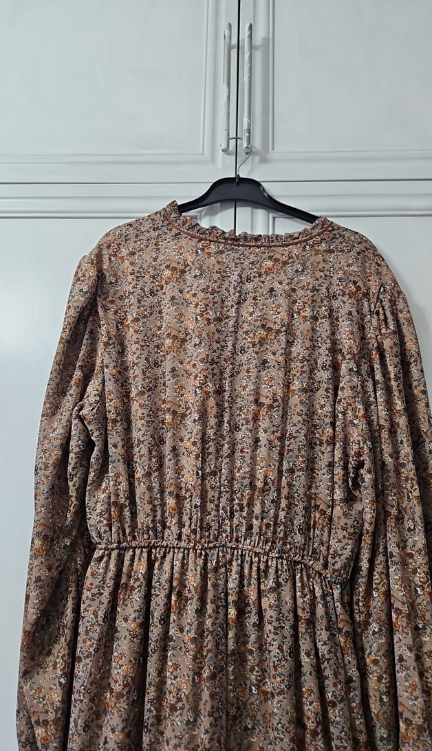 Uzun Kol Renk Geçişli Bohem Elbise - Görsel 2