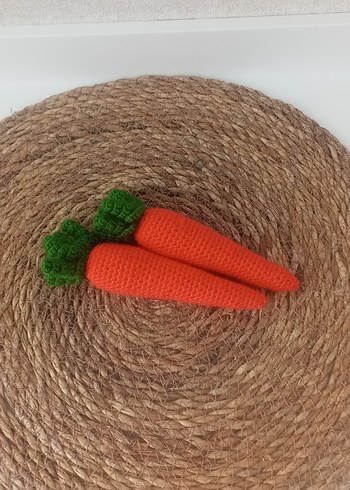 Beden Turuncu Örgü Havuç Peluş Oyuncak