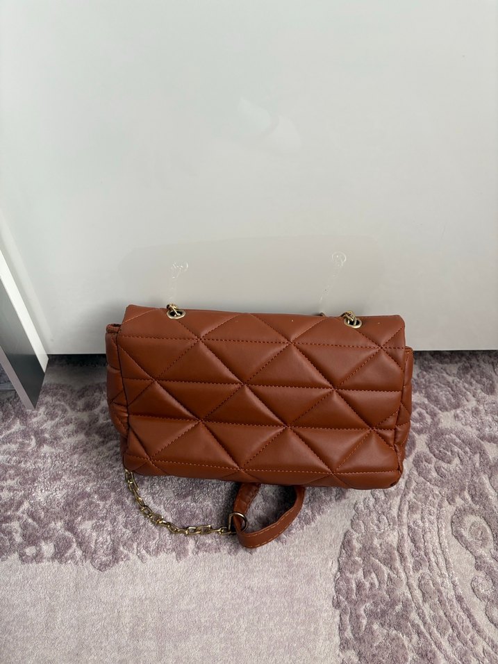 Kahverengi Deri Kadın Çanta - Görsel 2