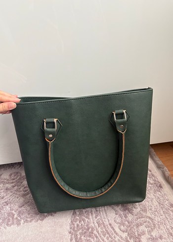 Yeşil Süet Kadın Omuz Çantası - Görsel 3