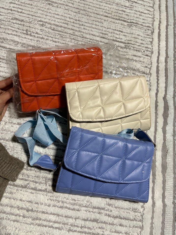 Kadın Deri Çok Renkli Kemerli Çanta - Görsel 2