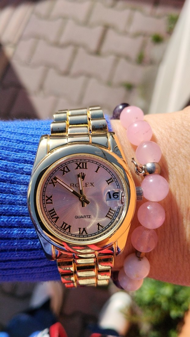 Pembe Tonlu Boncuklu Kadın Kol Saati - Görsel 2