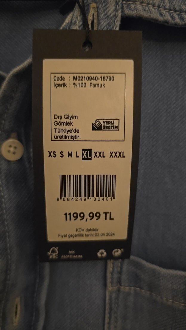 MAVİ Erkek Mavi Denim Gömlek Uzun Kollu - Görsel 2