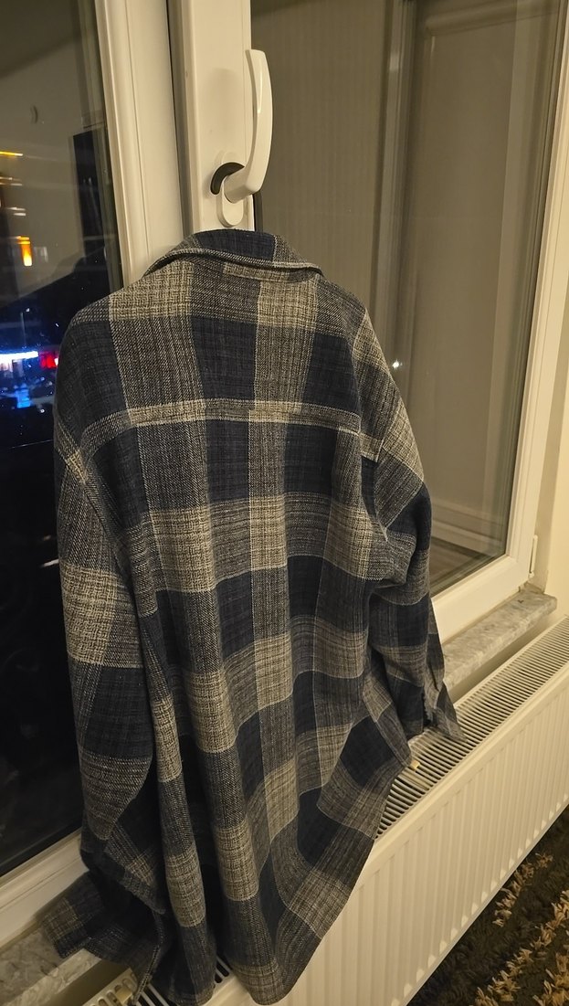 TRENDYOLMAN Gri Ekoseli Uzun Kollu Gömlek - Görsel 3