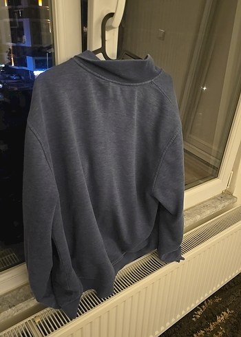 Mavi Erkek Fermuarlı Rahat Kesim Hırka - Görsel 3