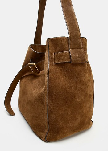 Bej Süet Bohem Tarz Kadın Çanta - Görsel 3