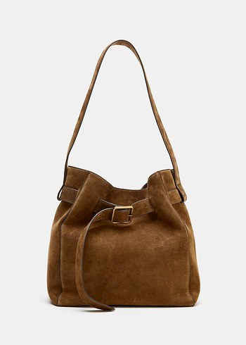 Bej Süet Bohem Tarz Kadın Çanta - Görsel 2