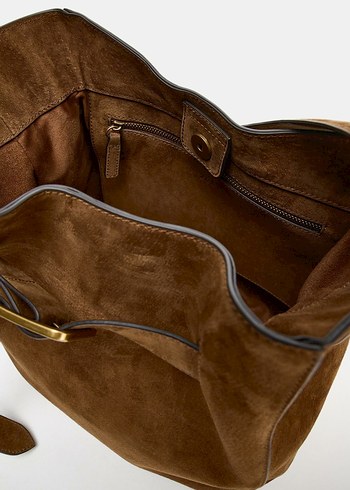 Bej Süet Bohem Tarz Kadın Çanta - Görsel 4