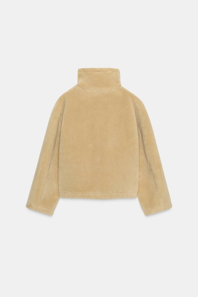 Bej Kadın Midi Ceket Notched Yaka - Görsel 5